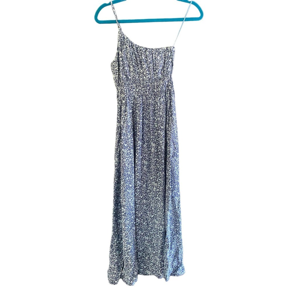 Abercrombie & Fitch Women's Blue One-Shoulder Easy Waist Maxi Dress Size Small